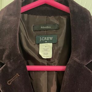 J.Crew Velvet Blazer in Deep Plum
